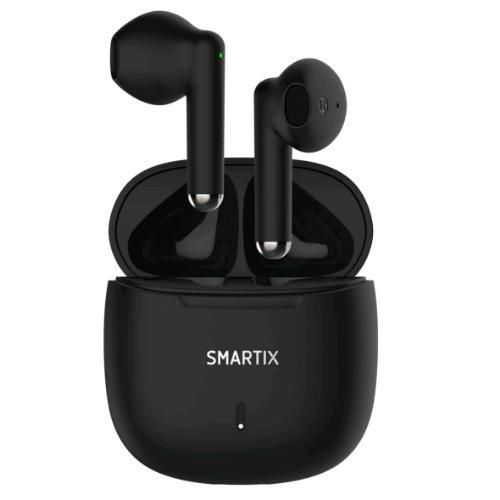 ATLANTIS SMARTIX SM60-FI9-B AURICOLARI TWS TRUE WIRELESS STEREO BLUETOOTH 5.3 BASSA LATENZA CUSTODIA CON FUNZIONE DI RICARICA INCLUDE BATTERY BANK DA 300mAh NERO